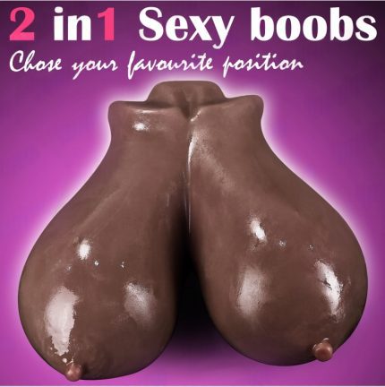 Large Dark Brown Breasts Inviting Inserted 4.9lb Sex Toys [USA Stock]