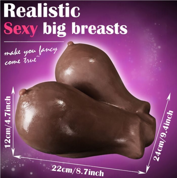 Large Dark Brown Breasts Inviting Inserted 4.9lb Sex Toys [USA Stock] - Image 2