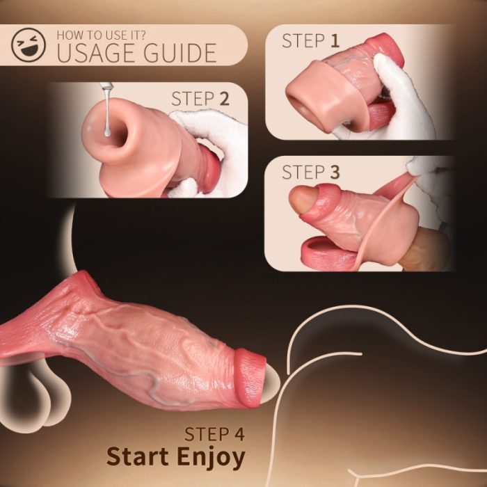 6-Inch Soft Penis Sheath 0.39 lb High Quality Realistic Details [USA Stock] - Image 3